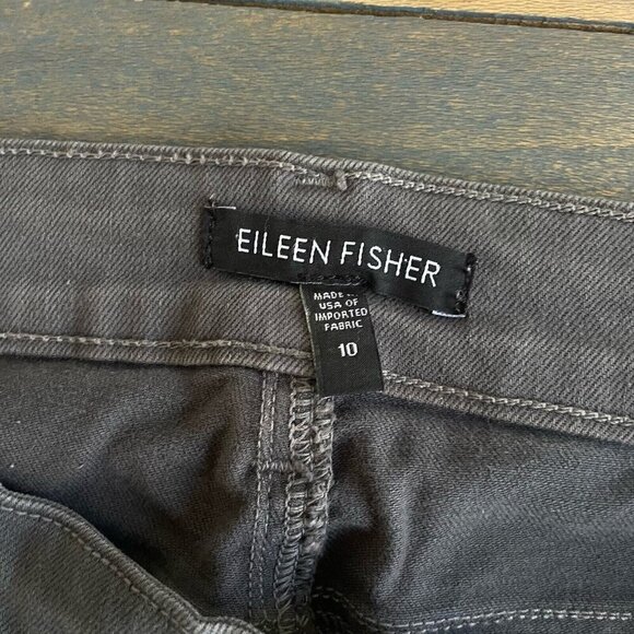 Eileen Fisher Gray Mid-Rise Tapered Leg Jeans Women Size 10 w/28" Inseam (D6) - Picture 5 of 12
